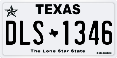 TX license plate DLS1346