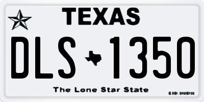 TX license plate DLS1350