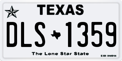 TX license plate DLS1359