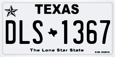 TX license plate DLS1367