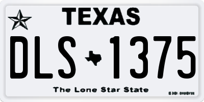 TX license plate DLS1375