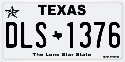 TX license plate DLS1376