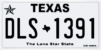 TX license plate DLS1391