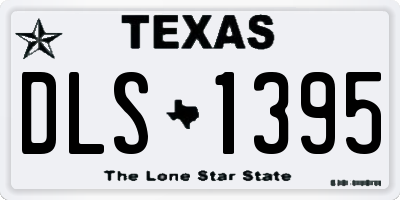 TX license plate DLS1395