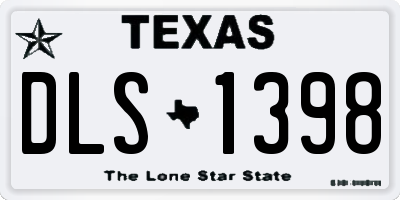 TX license plate DLS1398