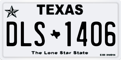 TX license plate DLS1406