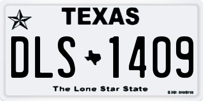 TX license plate DLS1409