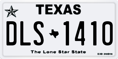 TX license plate DLS1410