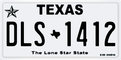 TX license plate DLS1412