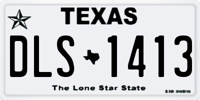TX license plate DLS1413