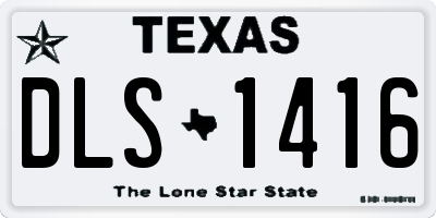 TX license plate DLS1416