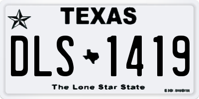 TX license plate DLS1419