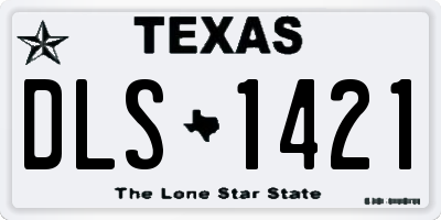 TX license plate DLS1421