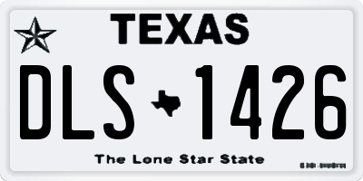 TX license plate DLS1426