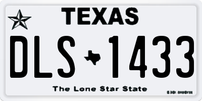 TX license plate DLS1433