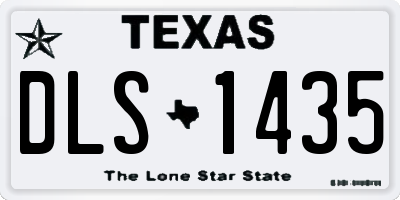 TX license plate DLS1435