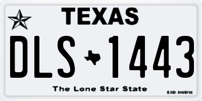 TX license plate DLS1443