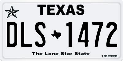 TX license plate DLS1472
