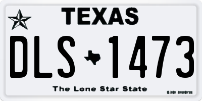 TX license plate DLS1473