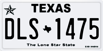 TX license plate DLS1475