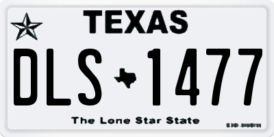 TX license plate DLS1477