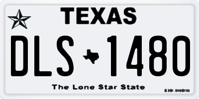 TX license plate DLS1480