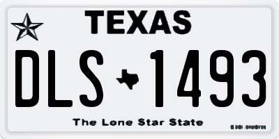 TX license plate DLS1493