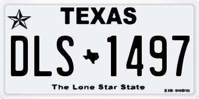TX license plate DLS1497