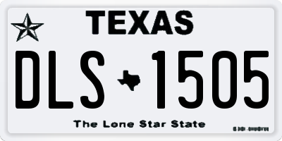 TX license plate DLS1505