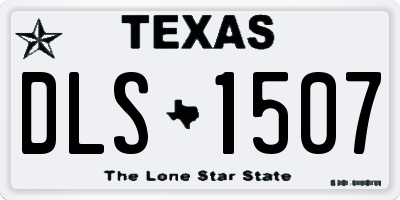 TX license plate DLS1507