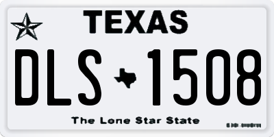 TX license plate DLS1508