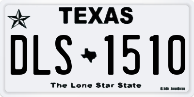 TX license plate DLS1510