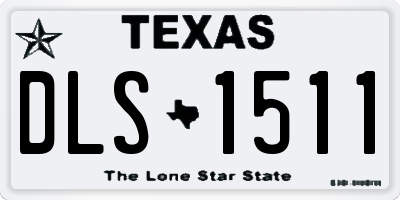 TX license plate DLS1511
