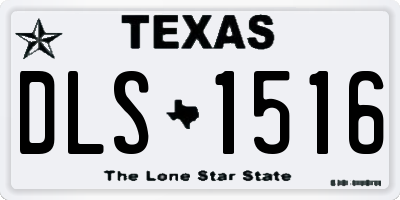 TX license plate DLS1516