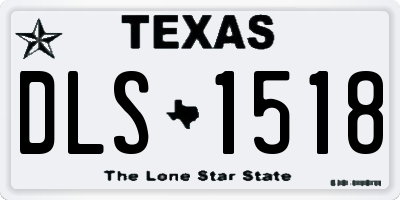 TX license plate DLS1518