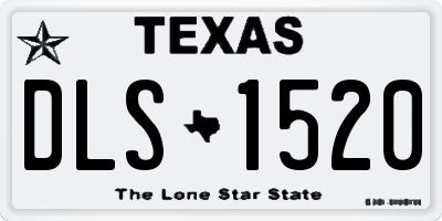 TX license plate DLS1520
