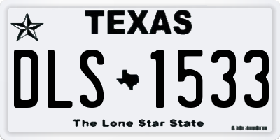 TX license plate DLS1533