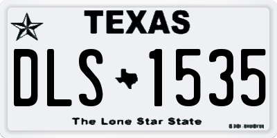 TX license plate DLS1535
