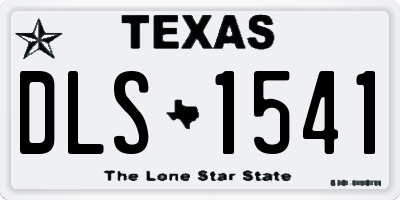 TX license plate DLS1541