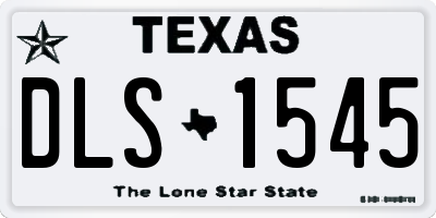 TX license plate DLS1545