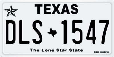 TX license plate DLS1547
