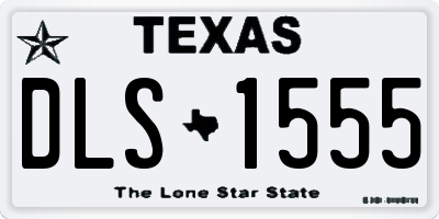 TX license plate DLS1555