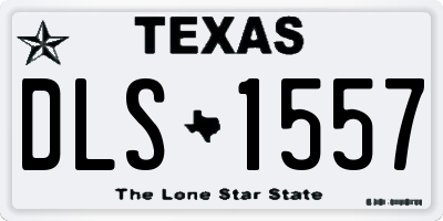 TX license plate DLS1557