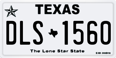 TX license plate DLS1560
