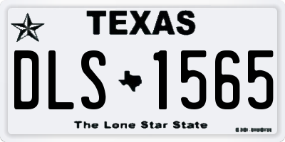 TX license plate DLS1565