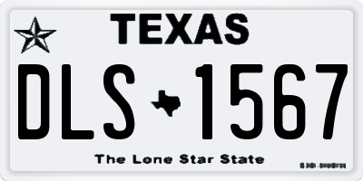 TX license plate DLS1567