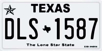 TX license plate DLS1587