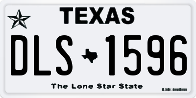 TX license plate DLS1596