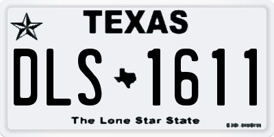 TX license plate DLS1611