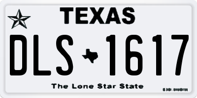 TX license plate DLS1617